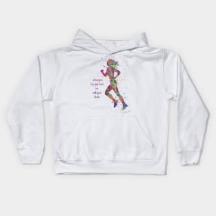 Running woman Kids Hoodie